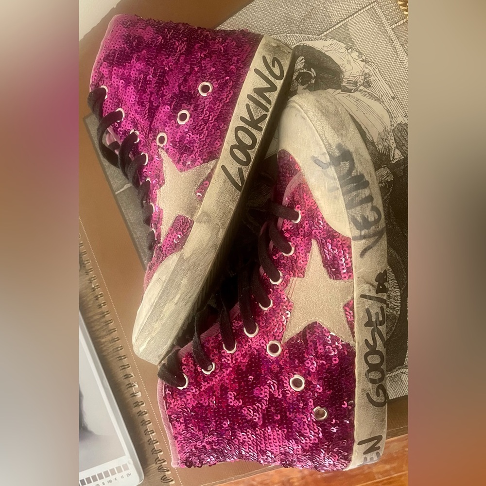 Purple sequin Golden Goose Francy